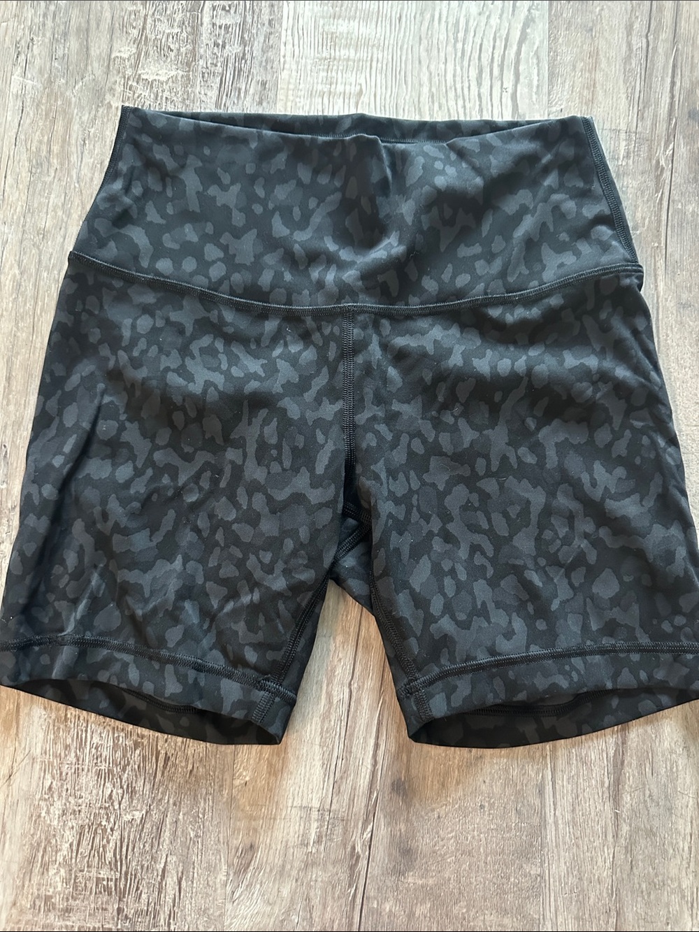 lululemon athletica Black Subtle Animal-Print Bike Shorts